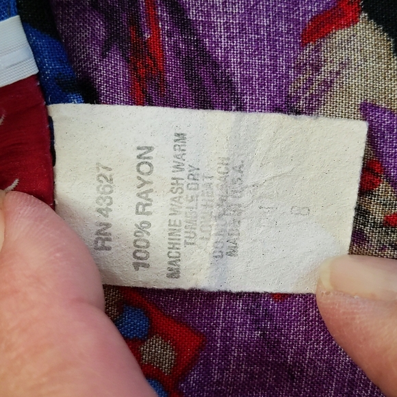 Vtg. Bar Harbor Sportswear Button Down Shirt 8 Blue Red Purple - Picture 3 of 16